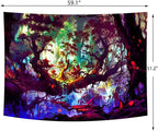 Delur Fantasy Forest Tapestry Mystical Landscape Magical Enchanted Forest Tree Nature Tapestry Psychedelic Wall Hanging Headboard for Bedroom Living Room Home Decor (51.2" x 59.1")