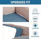 H.VERSAILTEX Super Stretch Individual Seat Cushion Covers Sofa Covers Couch Cushion Covers Slipcover Sets Thick Jacquard Textured Twill Fabric (1 Piece Sofa Cushion Cover, Dusty Blue)
