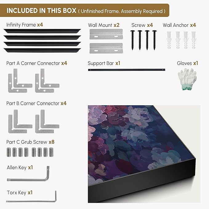 SIGNWIN 36"x72" Extra Large Framed Wall Art Bold Peony Bloom in Colorful Impressionist Style, Lush Floral for Home Living Room Bedroom Decor (Frame Assembly Required)