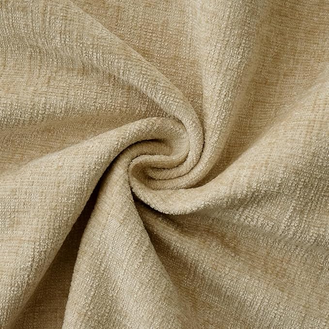 MIULEE Pack of 2 Couch Throw Pillow Covers 26x26 Inch Beige Farmhouse Decorative Pillow Covers with Stitched Edge Soft Chenille Solid Dyed Spring Pillow Covers for Sofa Bed Living Room