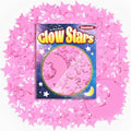 201 Pcs Glow in The Dark Stars Stickers for Ceiling, Pink Toddler Wall Room Decor Gifts, Luminous 3D Glowing Stars Stocking Stuffers for Kids Boys Girls