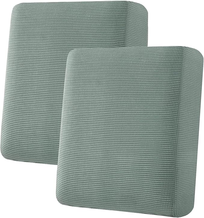 H.VERSAILTEX Super Stretch Stylish Cushions Covers/Furniture Cover Spandex Jacquard Small Checked Pattern Super Soft Slipcover Washable Individual