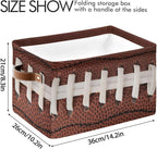 Storage Basket Bin American Football Cool Organizer Basket Collapsible Shelf Basket Cube with handle for Nursery Bedroom Bathroom, one sizex1