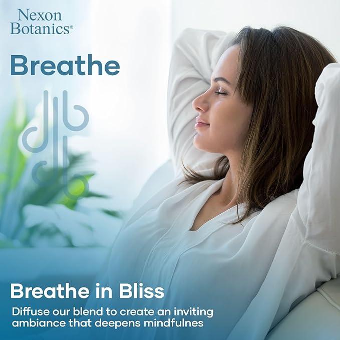 Breathe Essential Oil Blend 30 ml - Breath Sinus Relief with Menthol Oils - for Humidifiers, Diffusers, and Aromatherapy - Nexon Botanics