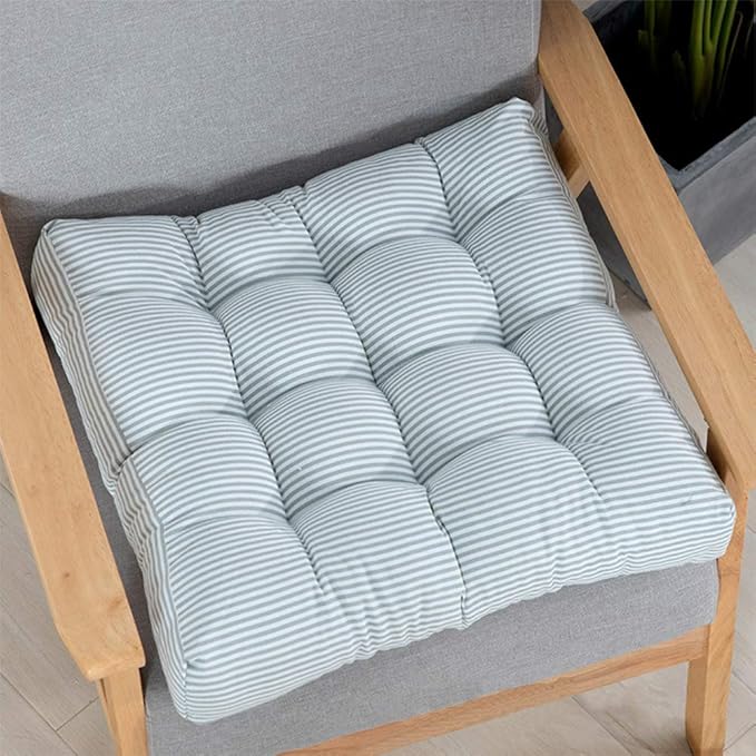 Tiita Chair Cushions 22"x22" Square Windows Pad for Adults Seating Pillows Set of 2, Green