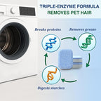 Washing Machine Cleaner, Septic Safe Washer Descaler Tablets for Removing Pet Hair, Odors, Residue, Suitable for HE Front Loader, Top Load, 1 Year Supply, 24 Pack (For Pet Owner)
