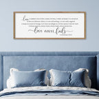 SRSZHIYUE Love is Patient Kind Sign Wall Decor Art 40"×15" 1 Corinthians 13 4-8 Master Bedroom Christian Wood Framed Large Wall Hanging (Wood)