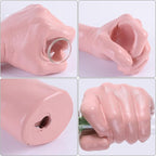 Pink Wall Sculpture,Wall Art Bedoroom,Hand Vase,Funky Flower Vase Decorations,Unique Wall Statue,Home Decor Art