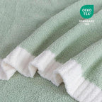 Soft Fuzzy Throw Blanket - Green Cozy Warm Knit Fluffy Plush, Lightweight & Breathable, Throw for Bed, Chair, Sofa, Couch, Outdoor, 50"X60", Oeko-TEX Certified