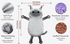 Microwave Heating Pad for Cramps Pain Relief, 17 * 9'' Moist Microwavable Stuffed Animal Period Menstrual Heating Pads for Cramps, Back, Neck Shoulder and Knee- Siamese Cat