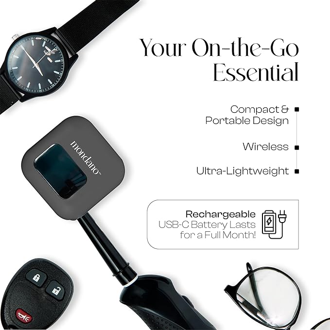 Mondano UV-C Toothbrush Sanitizer and Holder, Toothbrush Case - Manual/Electric Toothbrush Cover for Any Toothbrush Head - Rechargeable Toothbrush Travel Case, Tooth Brush Cover Cap for Home