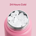 Insulated Water Bottle with Straw Stainless Steel Water Bottle, Leak-Proof, BPA-Free, Double Wall Vacuum Keeps Cold for 24 Hours for Sports, Travel, School (32 oz, Tulip)