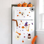 6 Sheet Halloween Stickers Clings Cute Ghost Decals Decor for Kids, Vintage Ghost Evil Pumpkin Reusable Window Stickers for Halloween Party Supplies Home Glass Decorations
