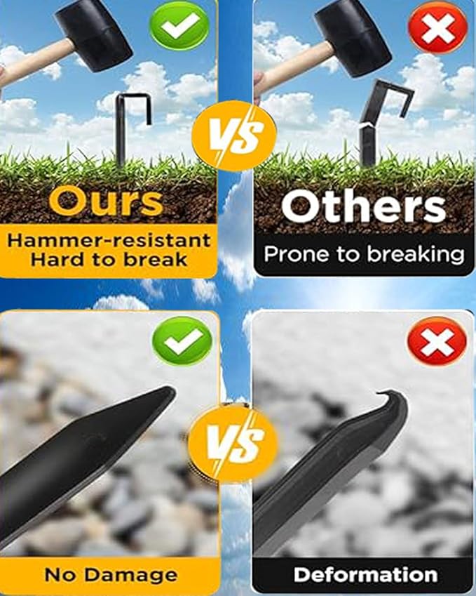 60Pcs Metal Garden Landscape Edging Stakes,Black, 10inch anchoring Stakes Landscape Anchoring Spikes for Terrace Board, Grass Barrier, Landscape Edging Coil, Garden Liner, Bender Board