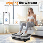 AXV Vibration Plate Fitness Platform Exercise Machine Vibrating Lymphatic Drainage Shaking Full Body Shaker Workout Vibrate Stand Shake Board Sport Gym for Weight Loss Fat Burner for Women Men