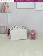 Rectangular Storage Basket Fabric Organizer Bin for Toys,Books,Clothes,Gifts,Pets-Perfect for Home,Office,Nursery,Dorm,Shelf(Rec-colored pencil )