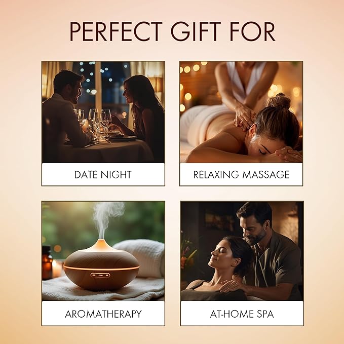 MAJESTIC PURE Vanilla Passion Massage Oil for Massage Therapy - Refreshing, and Relaxing - Natural Oils with Vanilla Oil, Coffee Oil & Shea Butter - for All Skin Types - Men and Women - 8 fl oz