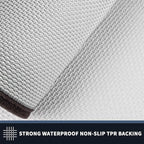 PURRUGS Dirt Trapping Door Mat 24" x 60", Non-Slip/Skid Machine Washable Entryway Rug, Shoes Scraper, Area Rug, Super Absorbent Welcome Mat for Muddy Wet Shoes and Paws, Grayish Brown & Coffee