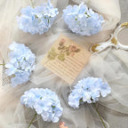 Tifuly Hydrangea Artificial Flowers -12 pcs Realistic Fake Hydrangea Silk Flowers with Stems Faux Hydrangea Flowers Heads for Office Home Party Wedding Centerpiece DIY Floral Decor(Sky Blue)
