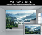 Misty Pine Forest Wallpaper Mountain Peaks Landscape Landscape Wall Mural (Not Peel and Stick)