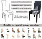 JQinHome Chair Covers for Dining Room Set of 6, High Stretch Removable Washable Parsons Chair Slipcover for Home Party Hotel Wedding Ceremony (Plume Black,6PCS)