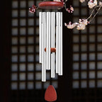 Large Aluminium Wind Chimes Outside, Soothing Melodic Memorial Sympathy Wind Chime, Suitable Outdoor Garden Decor, Gift for Mom Women Neighbors (Silver Wind Chimes-36)