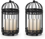 NUPTIO Vintage Bird Cage Decor: Decorative Bird Cage Candle Holder for Table - Hanging Metal Small Birdcage Tealight Votive Holders for Christmas Bridal Shower Centerpiece 6 Inch H