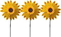Pack of 3X Yellow Sunflower Windmill Wind Spinner Decoration Home Yard Garden Decor