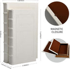 Decorative Books with White Faux Leather,Decorative Book Box for Home Decor, Display,Coffee Table Books Decor,Hotel Home Bookshelf Décor Book (YD-C104 L+S)