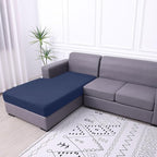 hyha Waterproof Sectional Couch Covers, Non Slip Sofa Couch Cushion Covers L Shape, Thick Stretch Jacquard Fabric, Washable Sofa Slipcovers with Elastic Bottom (1 Piece for Chaise, Navy)
