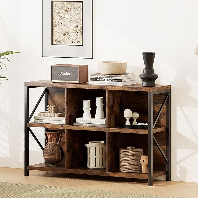 6 Cube Storage Organizer Bookshelf - Versatile Display Shelf