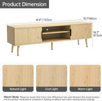 Mid Century TV Stand, Modern TV Console for TVs up to 70 Inches, Entertainment Center with Storage, TV and Media Consol, 62 Inch (Oak)