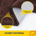 JSEI Dirt Trapper Door Mat 36"x60", Non-Slip Washable Entryway Mats, Dog Door Mat, Stain Resistant and Absorbent Floor Mats, Low Profile Welcome Mat for Front Back Door, Brown