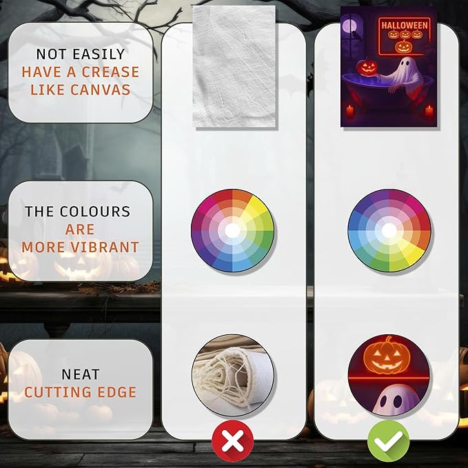 LANCHI95 Halloween Ghosts Wall Art Halloween Wall Art Gothic Romantic Couple Cute Ghost Wall Decor Pictures Horror Wall Decor for Living Room Bedroom, Set 9pcs - 8x10 in (UNFRAMED)