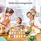 Spice Jars with Labels, 30Pcs 6oz Glass Spice Jars with Bamboo Lids, Minimalist Stackable Airtight Spice Containers with 426 labels for Kitchen Seasoning, Tea, Herbs, Coffee, Sugar,Shells