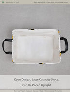 Rectangular Folding Laundry Basket, waterproof Canvas Basket,gift basket,Suitable for children's room,Office,Clothes,Toys Storage(Bee)
