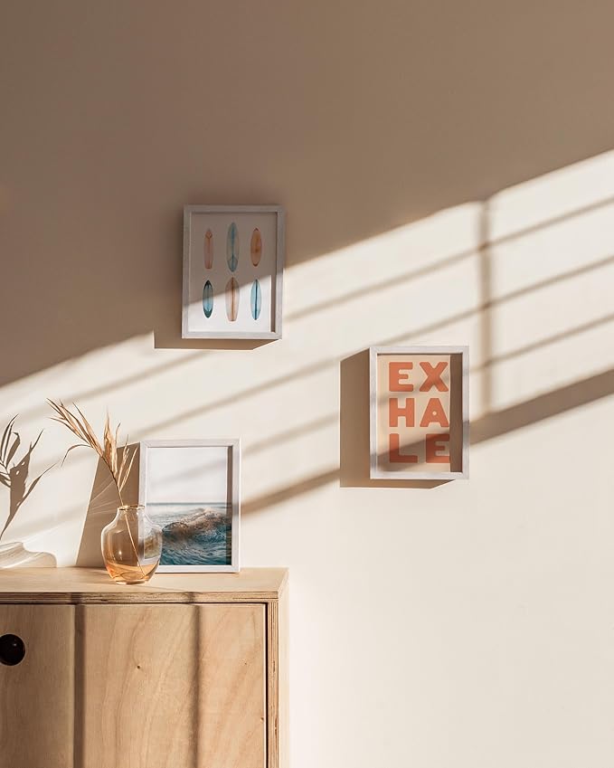 Haus and Hues 5x7 Natural White Wood Photo Frame Set of 15 - Mini Picture Frames Bulk Gallery Set - Premium Bulk Picture Frames 5x7 for Stylish Photo Gallery Wall Frame Set - Ideal for Home & Office