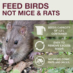 SWISSINNO No Mess Bird Feeder Lucerne Smart Birds for Fat Balls - Feed Birds, not mice & Rats! Robust & Reliable for Hanging - Light Grey