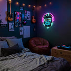 Headphones Gorilla Neon Sign Dimmable Kong Led Neon Light for Wall Decor,Game Room,Man Cave,Home Party Bar Decor,USB Powered Led Sign