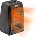 Electric Ceramic Portable Space Heater with Thermostat and Fan, Built-in Overheat Sensor, and Safety Tip-Over Switch, ST-MTPTC113