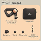 TheraGun Sense by Therabody - Deep Tissue Massage Gun with Preloaded Routines for Stress Relief, Pain Relief & Muscle Soreness in Neck, Back, Leg, Knee, and Shoulder (Black)
