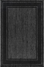 Beverly Rug Large Outdoor Rug 9x12 Modern Bordered Area Rugs for Indoor and Outdoor Patio Deck Porch Garden Waterproof Weather Sun Resistant Washable Outside Carpet (9 x 12 Black)