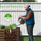 8x4x2 ft Outdoor Raised Garden Bed, Large Metal Planter Raised Beds, Planters for Outdoor Plants for Vegetables, Flowers, Herbs, Fruits, and Succulents.(2 Pcs)