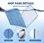 3 Pack Microfiber Mop Pads, Mop Replacement Pads Refills Floor Spray Mop Pads Wet Moping Pads Refill Reusable Pads Suitable for All Spray Mops Cleaning