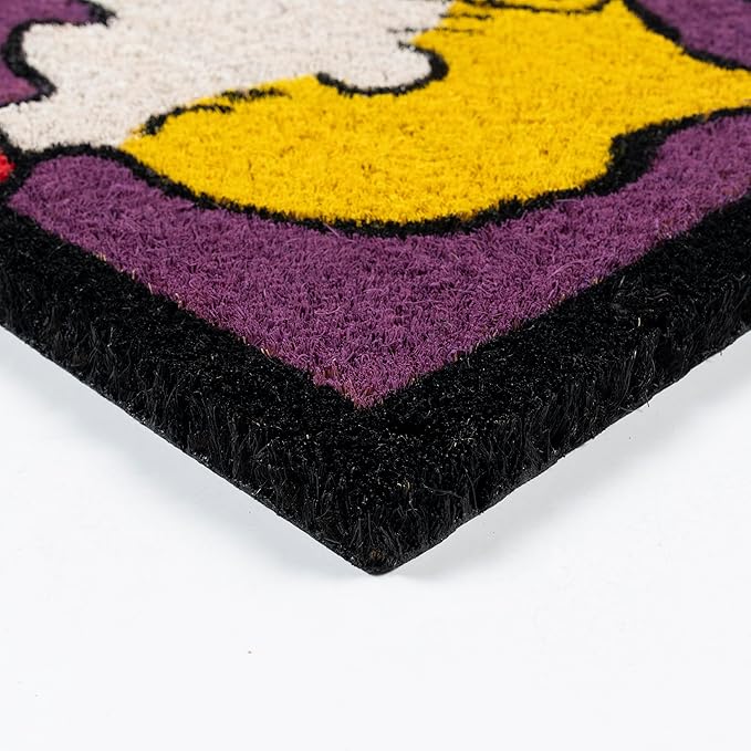 Gertmenian Peanuts Snoopy Coir Doormat - 2x3 Welcome Mat (2-Pack), Ideal for High Traffic Areas in Front Door, Garage, Entryway - House/Peanut Patch, 80003