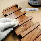 Wall Mounted Piano Key Hanger | Flip Style Hook | Entrance Wall Art Hook, Made of Oak Wood (3 Times Painted, 4 Times Polished) (Tray Beech, 6Hooks)