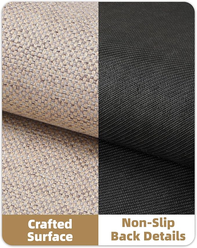 Color&Geometry Front Door Mat Indoor 17"x29", Ultra Non Slip Rubber Backed Dirt Trapper, Low Profile Thin washable, Easy Clean Entry Entryway Rug Door Mat Indoor Entrance, Khaki (Rolled-up NO Creases)