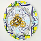 The Gears Clock Wall Clock Italy Collection with Moving Gears (Sorrento, 24 inch Round)