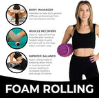 Oceanfoam Tidal Roller - Magenta - Muscle Massage Foam Roller for Back Pain & Stretching - Firm and Ergonomic Wide Wave Textured - Yoga, Athletics, & Wellness - Full Size, 20" x 5"