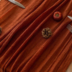 Keketo Fall Table Runner Terracotta Rust Gauze 120 Inch 10 FT Rustic Burnt Orange Cheese Cloth for Wedding Baby Bridal Shower Party Centerpiece Sheer Thanksgiving Fall Decorations for Home